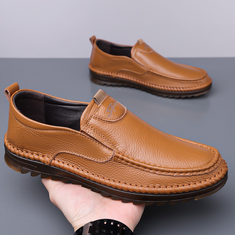 Men'S Shoes Size 43 In Us - Herren-Schuhe aus echtem Leder, 2026, Frühling,