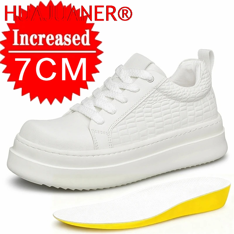 Men'S Shoes Increase Height - Herren-Leder-Elevator-Schuhe mit 7 cm versteckter Höhenerhöhung,