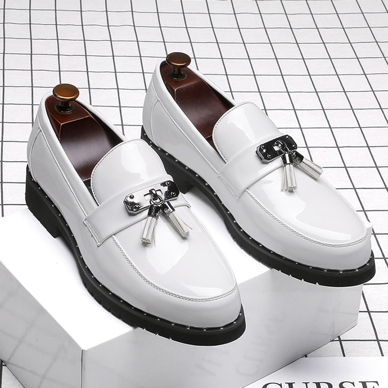 Men Shoes Official - Luxusmarke Niedrigabsatzige Bunte Loafer Herrenschuhe Quasten-Business-Lederschuhe