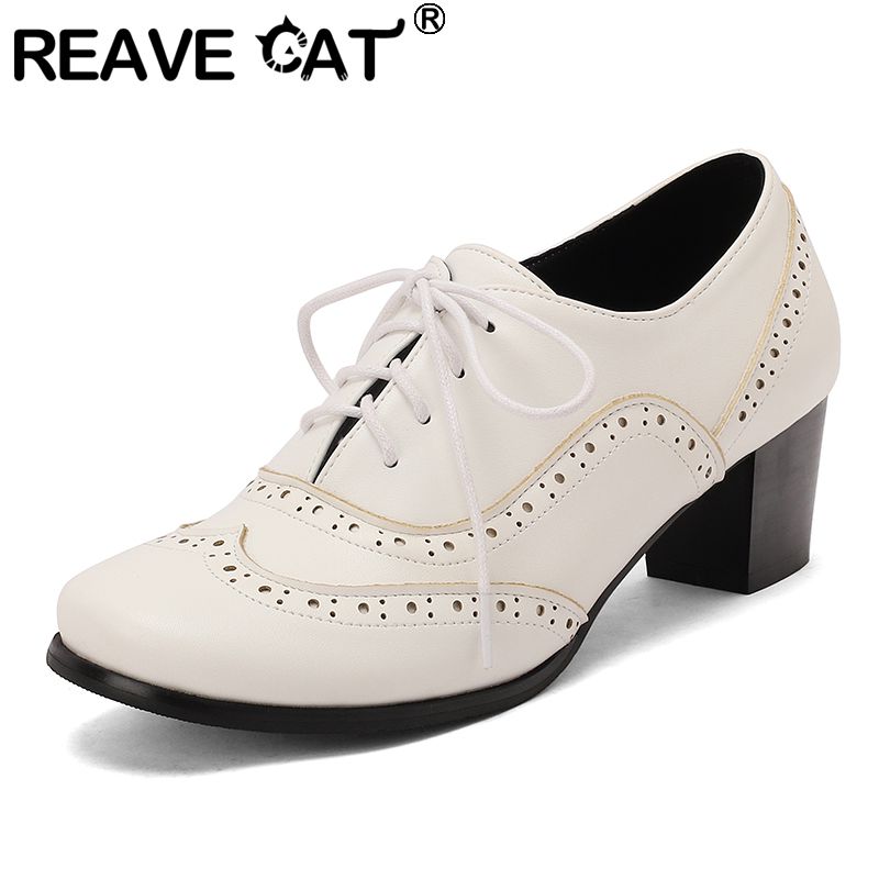 Men'S Shoes Size 43 In Us - REAVE CAT Braune Damen-Pumps, runde Zehen,