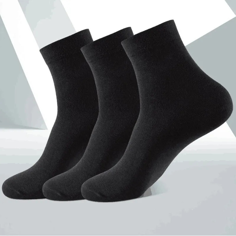 Men'S Shoes For Crews - 3 Paar schwarze Männer Socken Baumwolle
