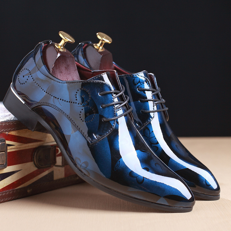 Men Shoes Official - Luxus Männer Oxford Schuhe Retro Blumenmuster