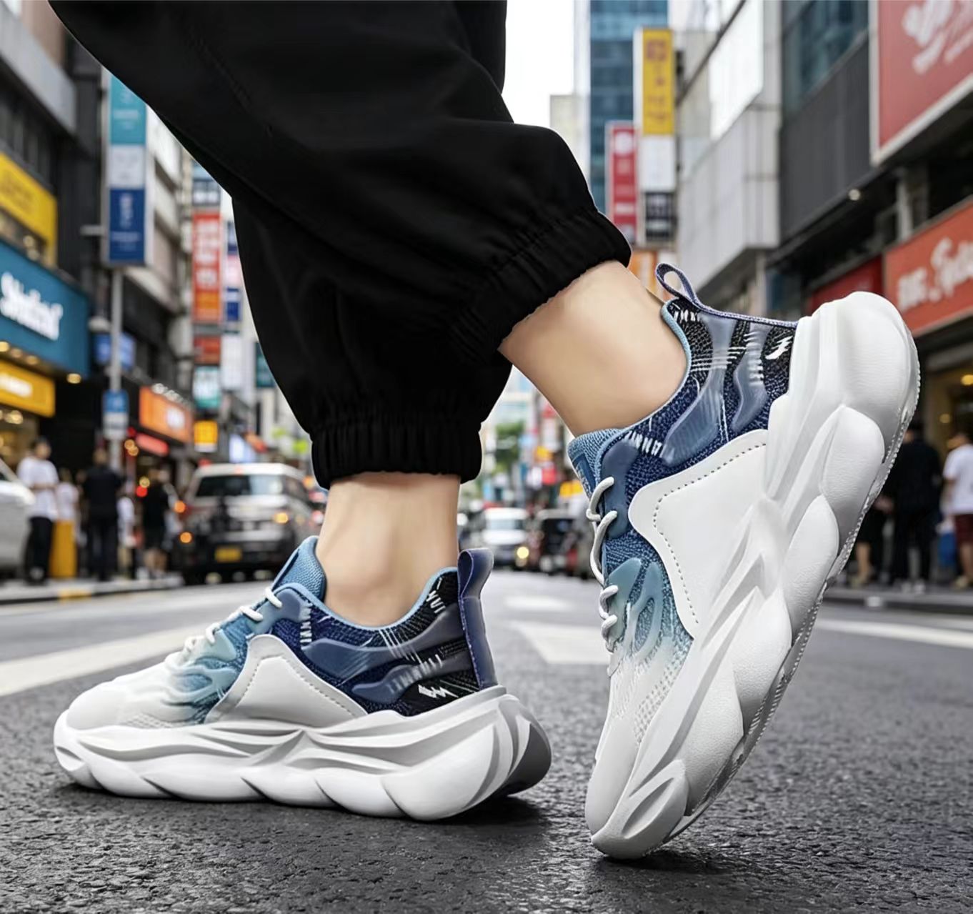 Men'S Shoes That Make You Taller - Herren-Dad-Sneaker mit dicker Sohle und atmungsaktivem