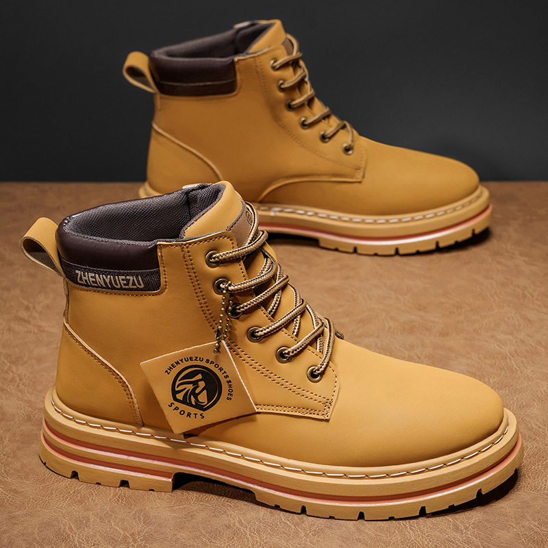 Men'S Shoes Increase Height - Herbst- und Winter-Retro-Kurzstiefel für Herren, dickbesohlte,
