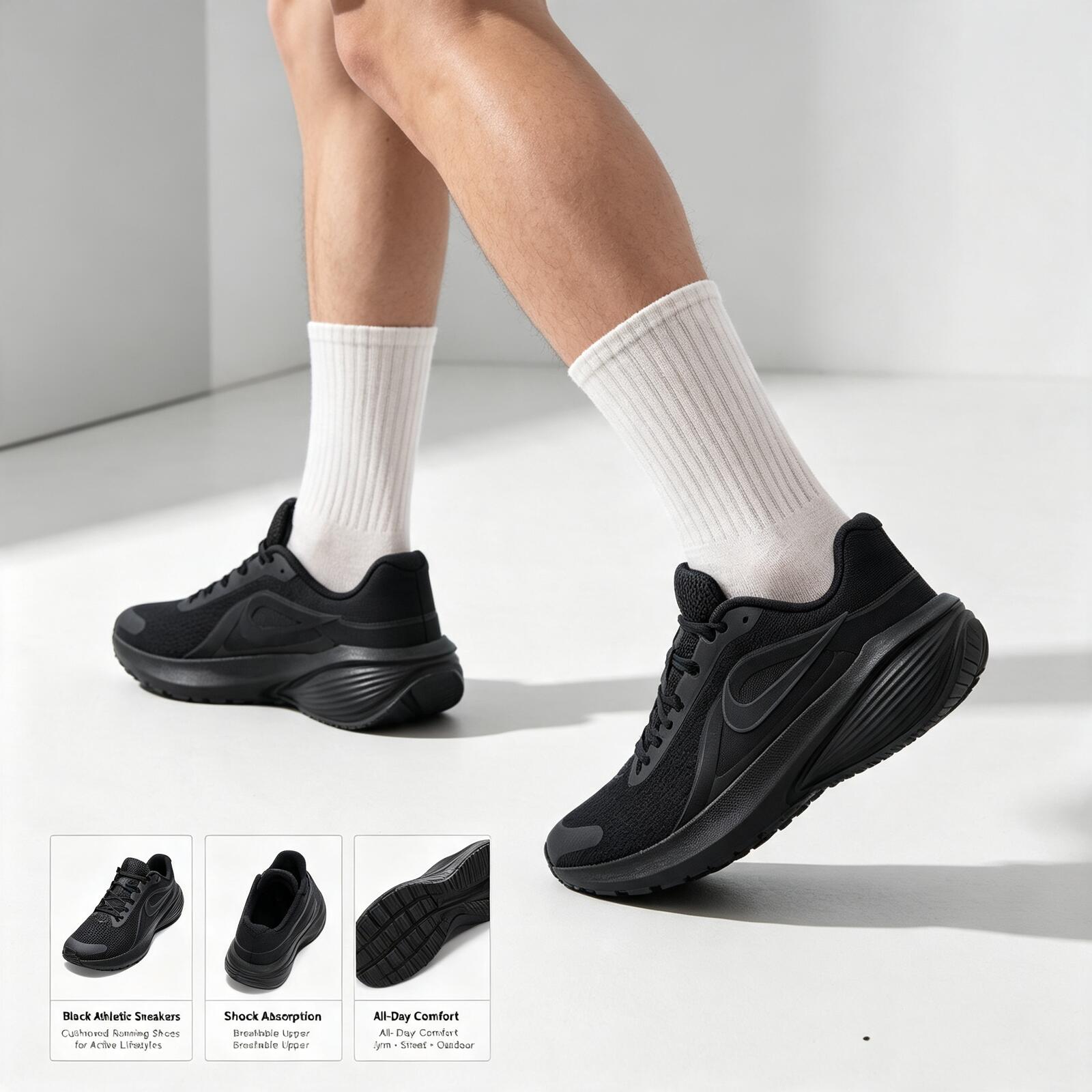 Nike schwarze Herren-Laufschuh – Men'S Shoes Nike Black Bewertung und Preis