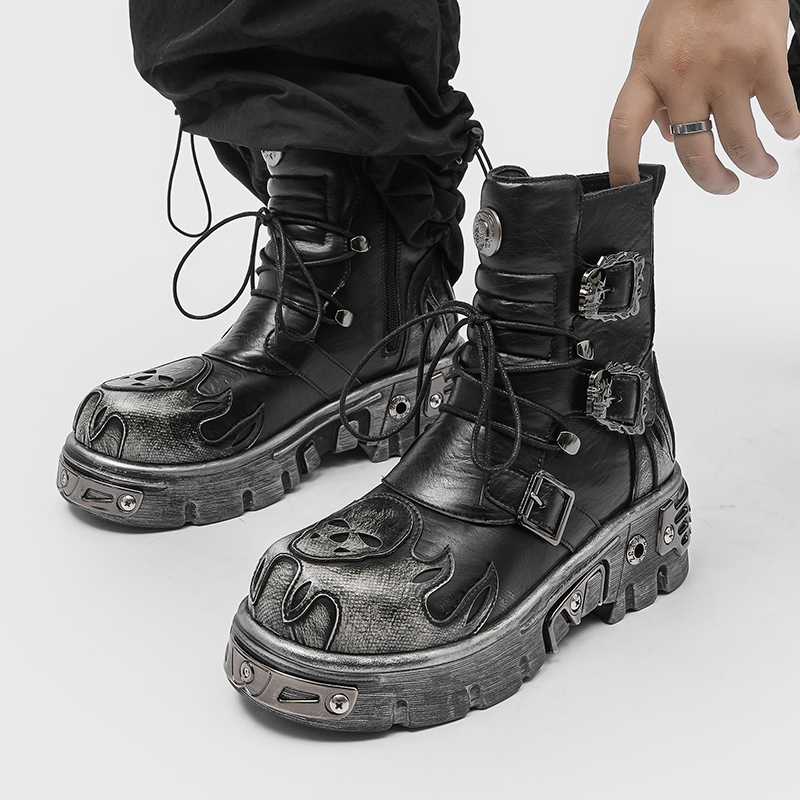 Punk-Style Retro Coole Totenko – Men'S Shoes Increase Height Bewertung und Preis