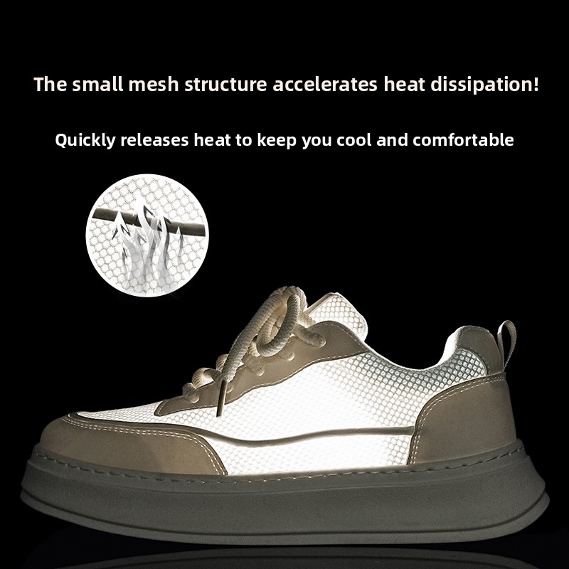 Atmungsaktive Mesh-Plattform-S – Men Shoes Eu To Us Size Bewertung und Preis