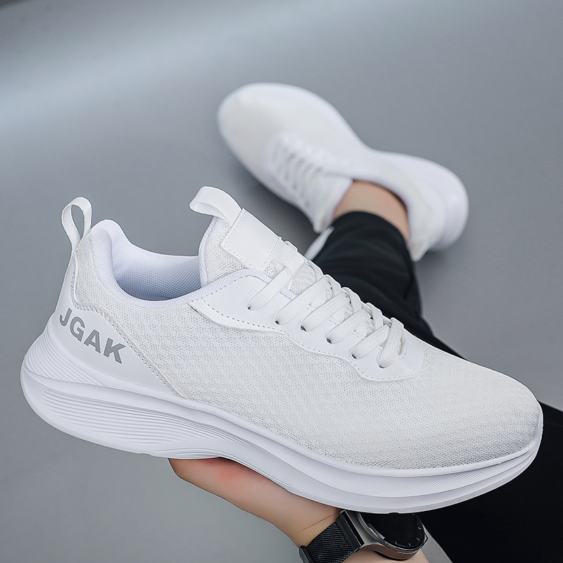 Ultraleichte weiße Mesh-Sneake – Men Shoes Eu To Us Size Bewertung und Preis