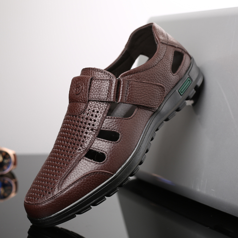 Herren-Sandalen aus echtem Led – Men Shoes Eu To Us Size Bewertung und Preis