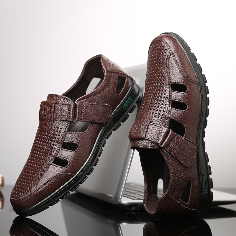 Herren-Sandalen aus echtem Led – Men Shoes Eu To Us Size Bewertung und Preis