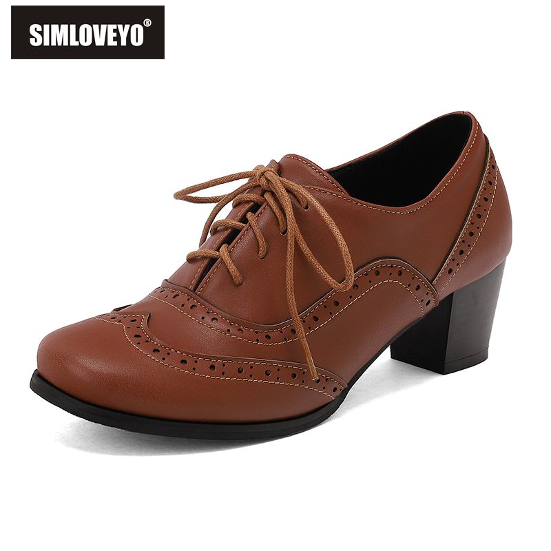 SIMLOVEYO Neue Braun Frauen Pu – Men'S Shoes Size 43 In Us Bewertung und Preis
